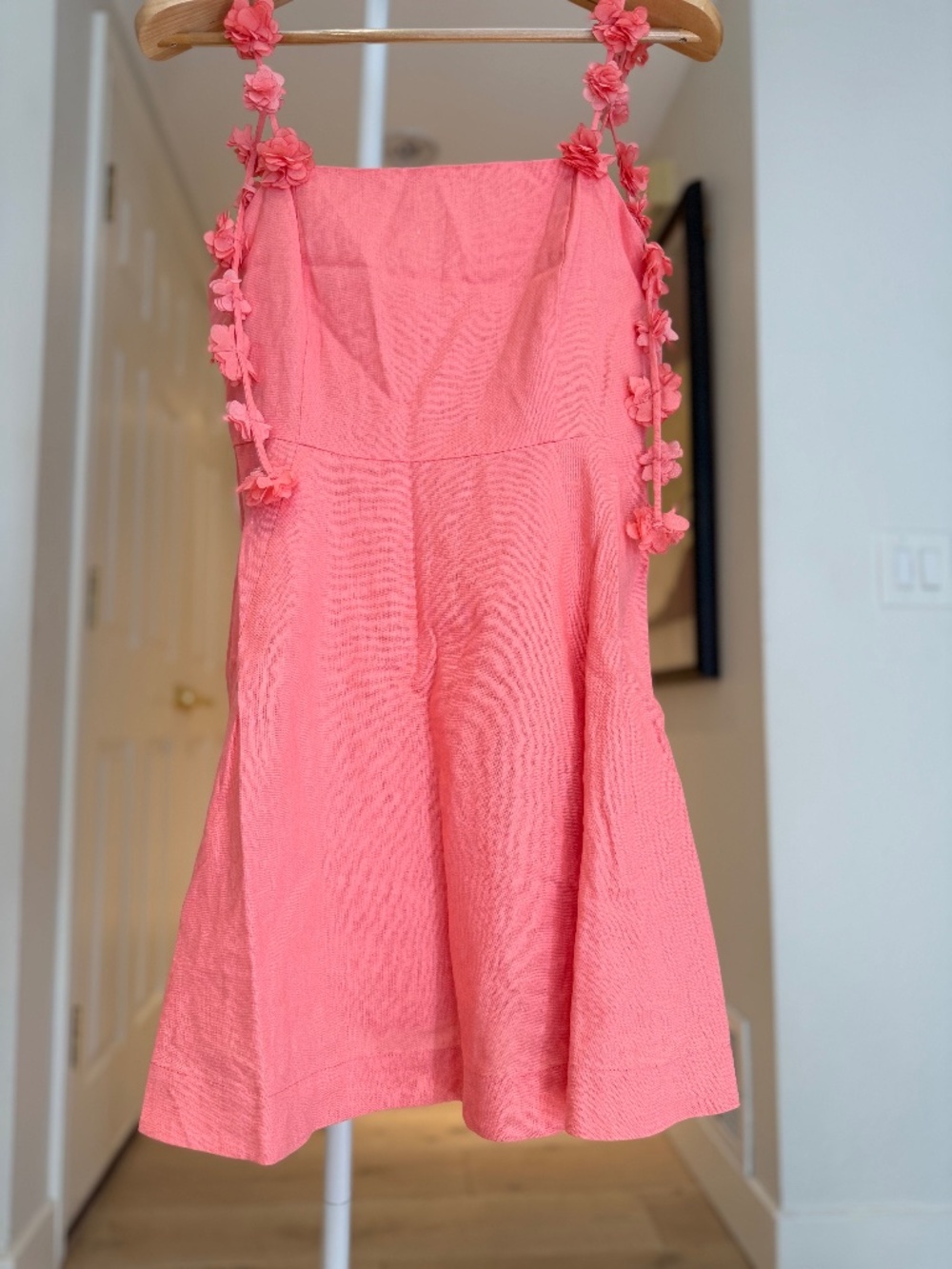 NWT Heyson Coral 3D Floral Strap Mini Dress